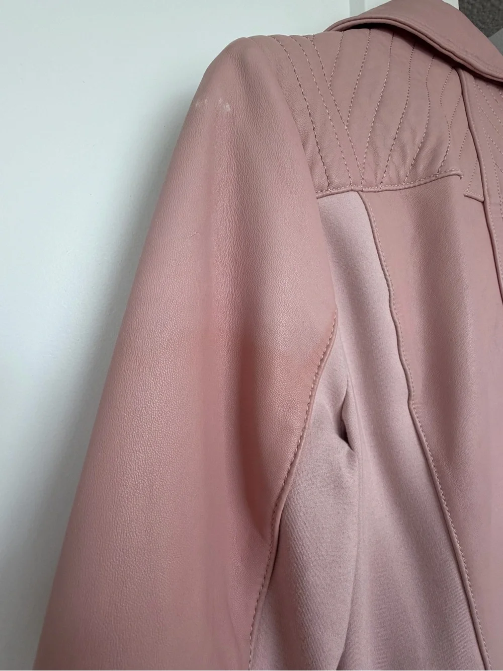 Michael Kors Blush Pink Leather Jacket